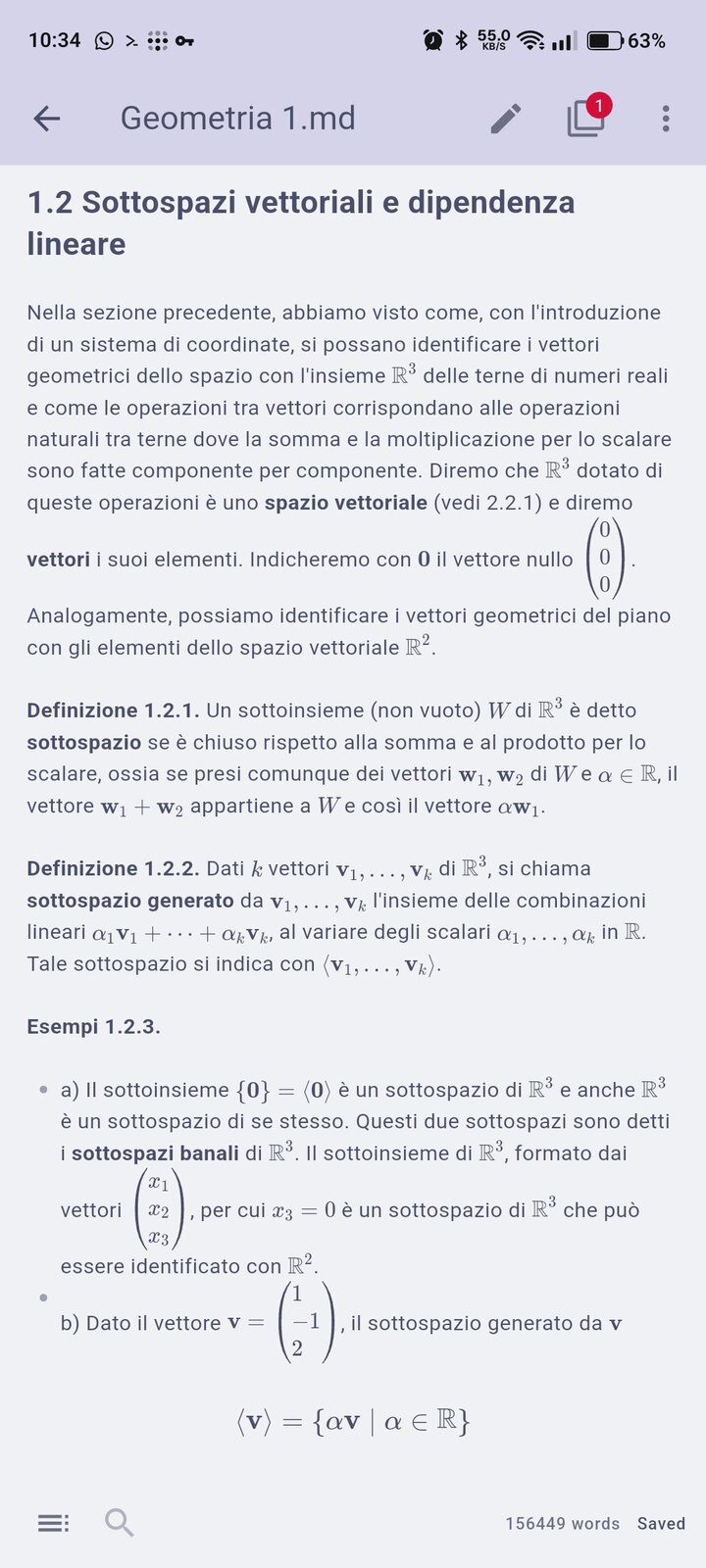 Android: editing a note in live, with headings, bold text and typeset maths