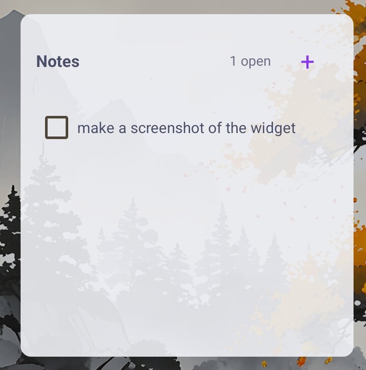 Android: the home-screen notes widget